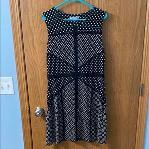 “5/$20” Danny and Nicole Elegant Black and White Patterned Dress